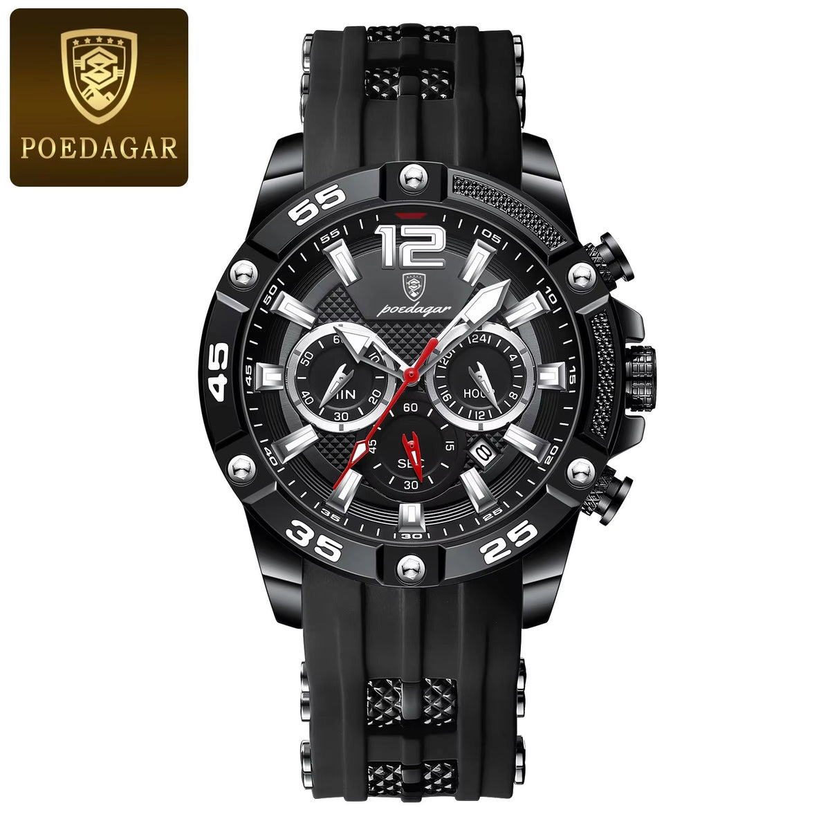 Reloj Poedagar 912 - Black black