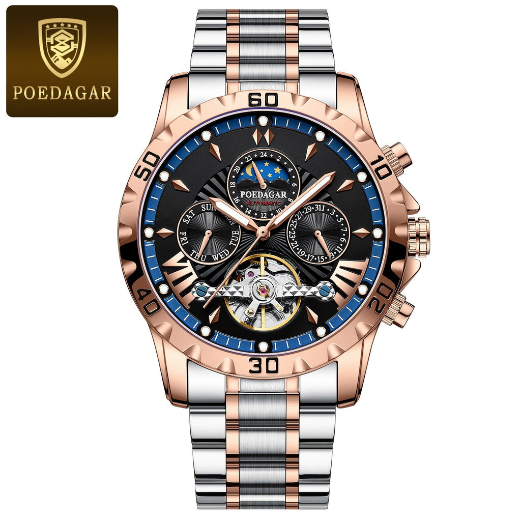 Reloj Poedagar 1410 - Rose gold black blue