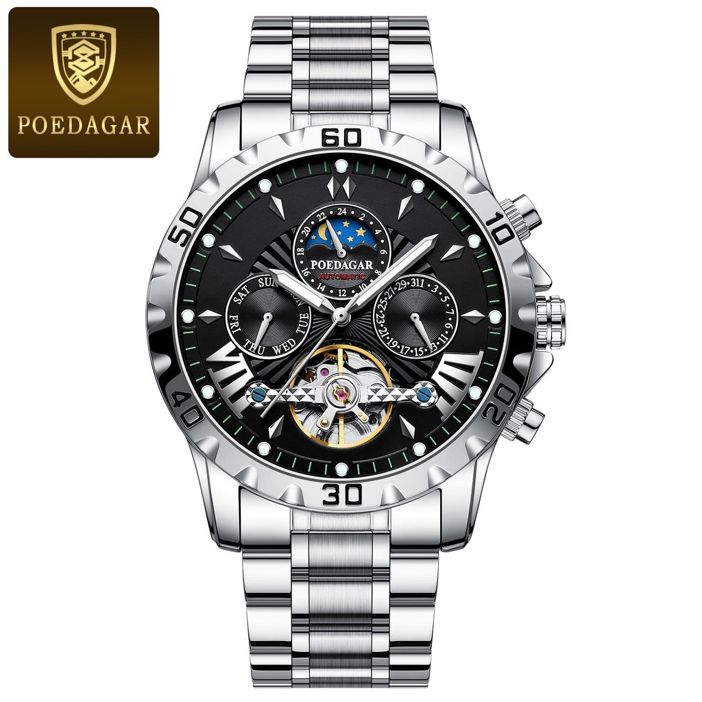 Reloj Poedagar 1410 - Silver black