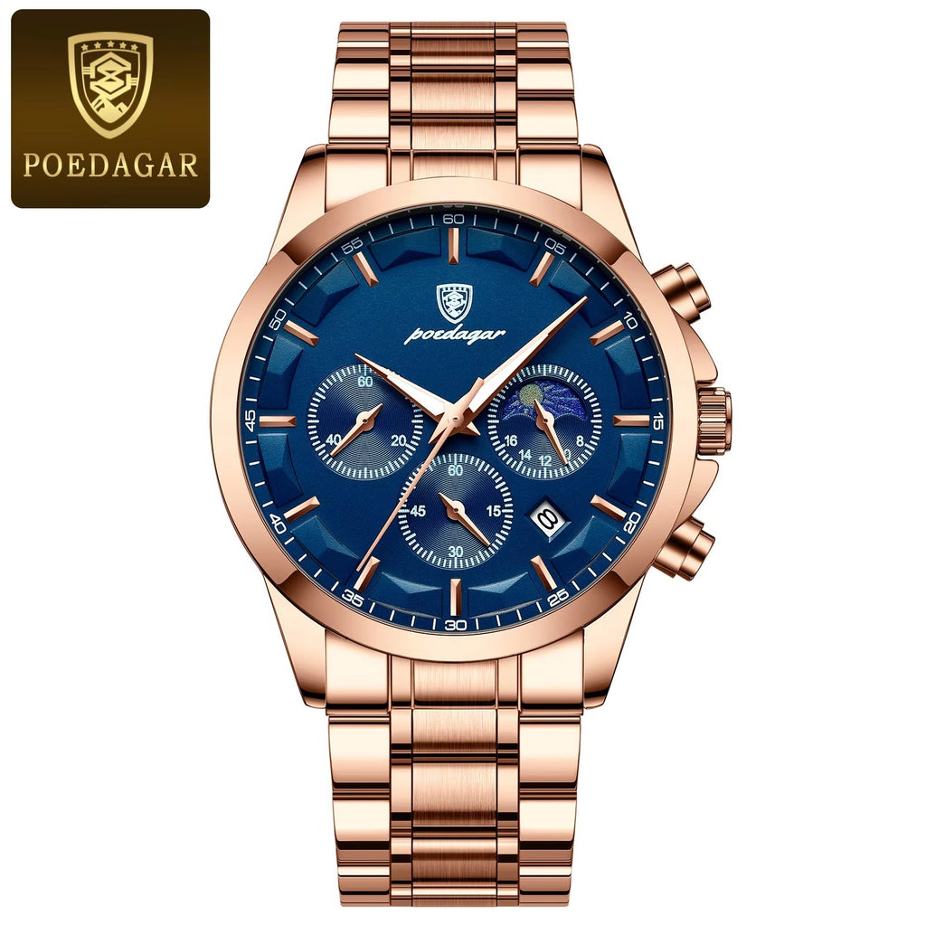Reloj Poedagar 928 - Rose gold blue