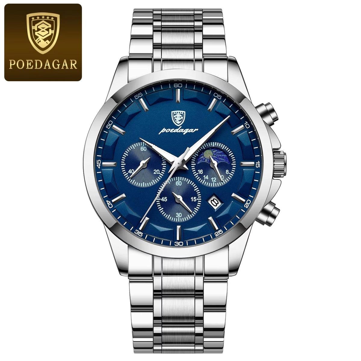 Reloj Poedagar 928 - Silver blue
