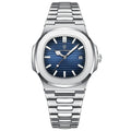 Reloj Poedagar 613 acero - Plata/azul