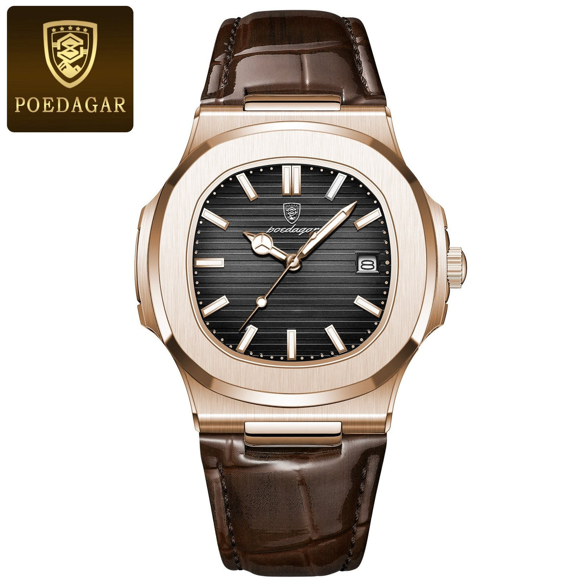 Reloj Poedagar 613 piel oro rosa - Iron