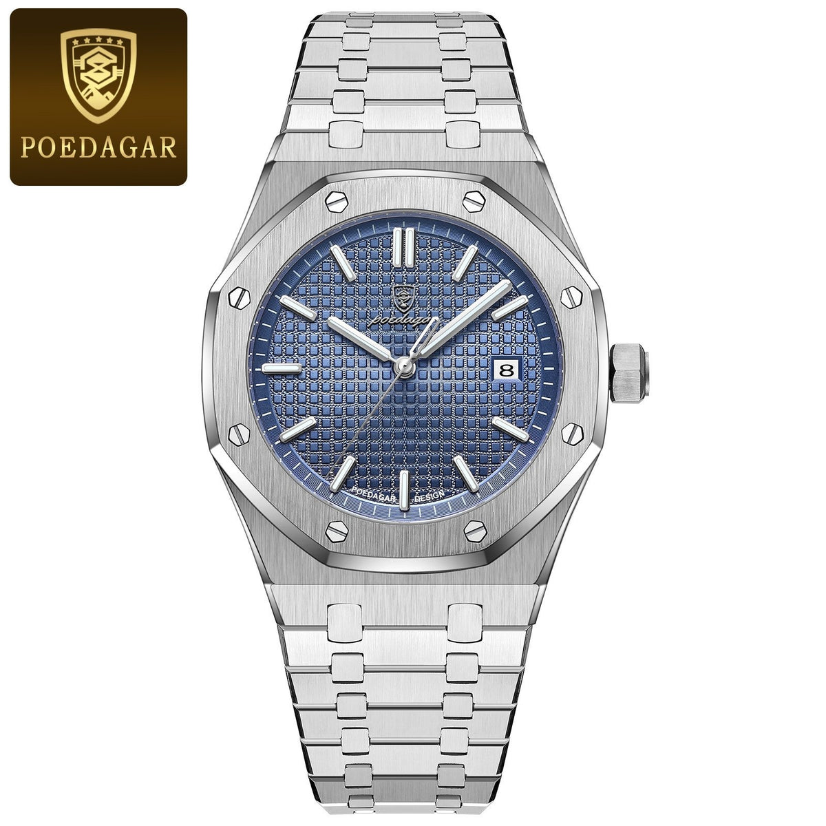 Reloj Poedagar 924 - Plata/azul