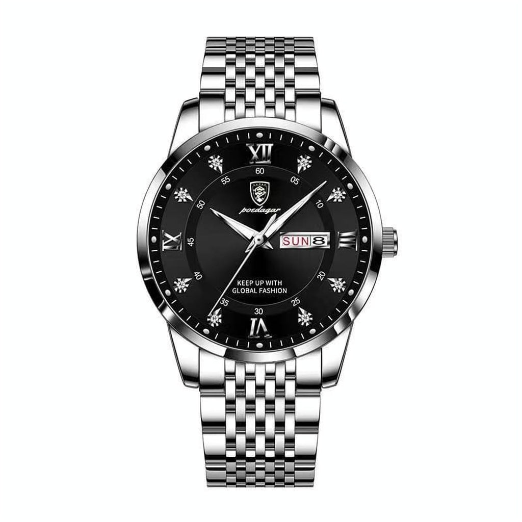 Reloj Poedagar 836 - Plata/negra